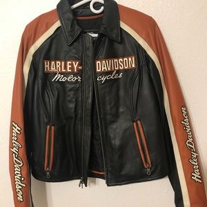 Harley Davidson leather jacket and chaps